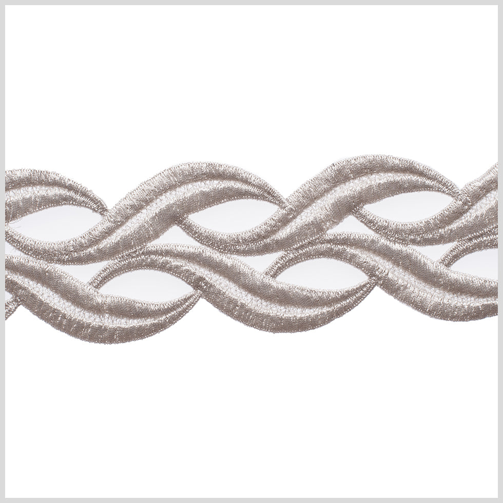 2" Metallic Silver Lace Trim