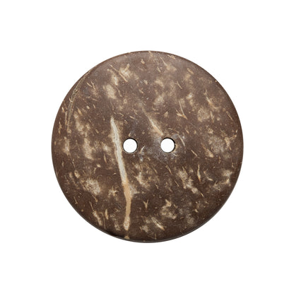 Italian Brown and Gold Coconut Button - 40L/25.5mm Detail