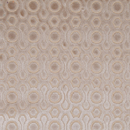 Flax Geometric Pattern Cut Velvet Home Decor Fabric