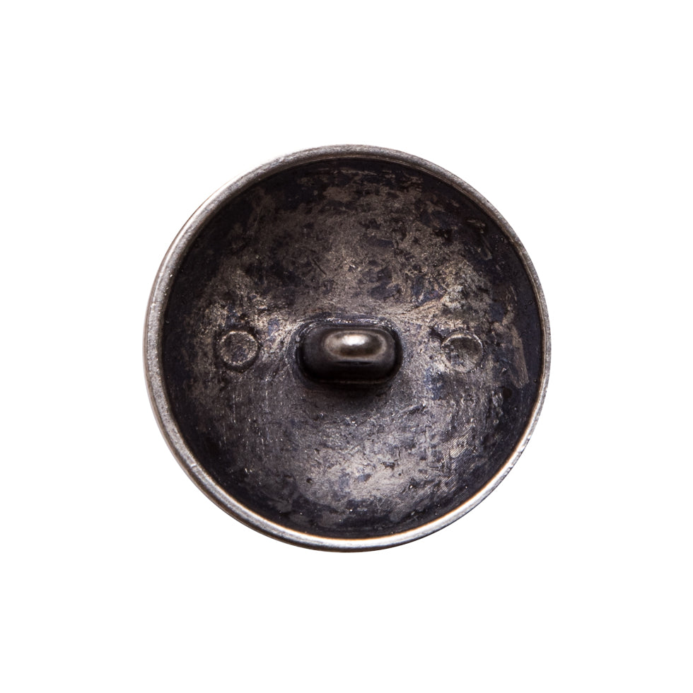 Italian Silver Metal Shank Back Button - 32L/20mm - Detail