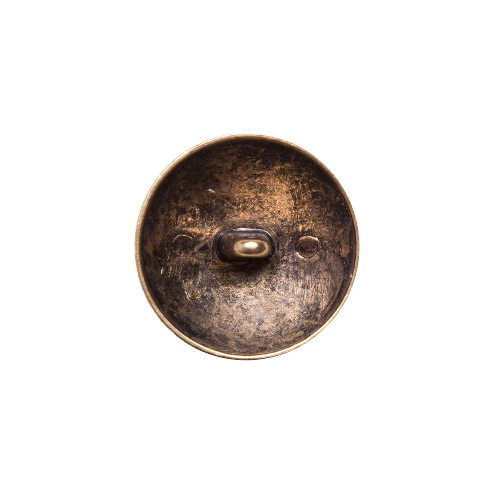 Italian Gold Metal Shank Back Button - 24L/15mm - Detail