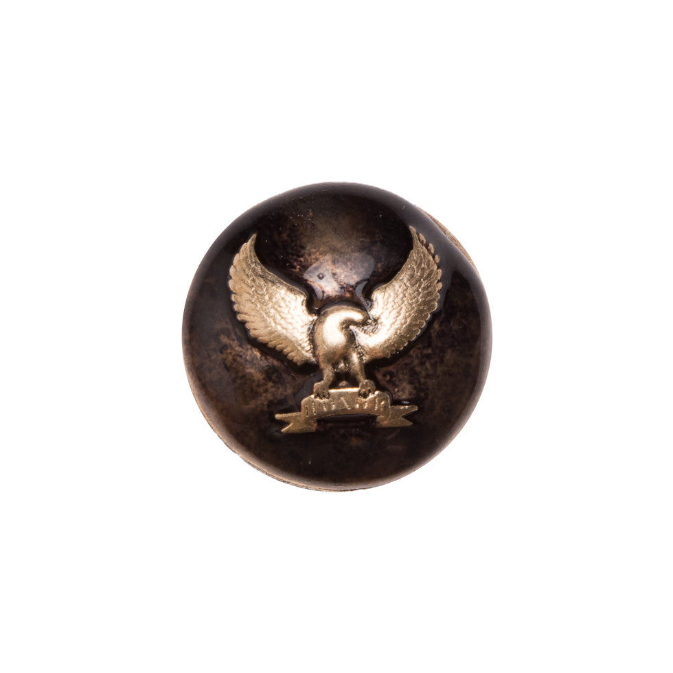 Italian Gold Metal Shank Back Button - 24L/15mm