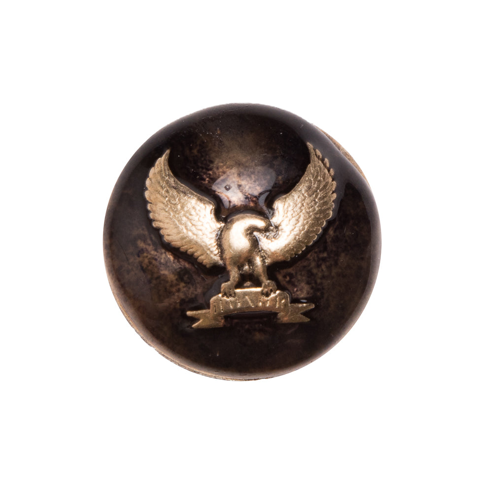 Italian Gold Metal Shank Back Button - 32L/20mm