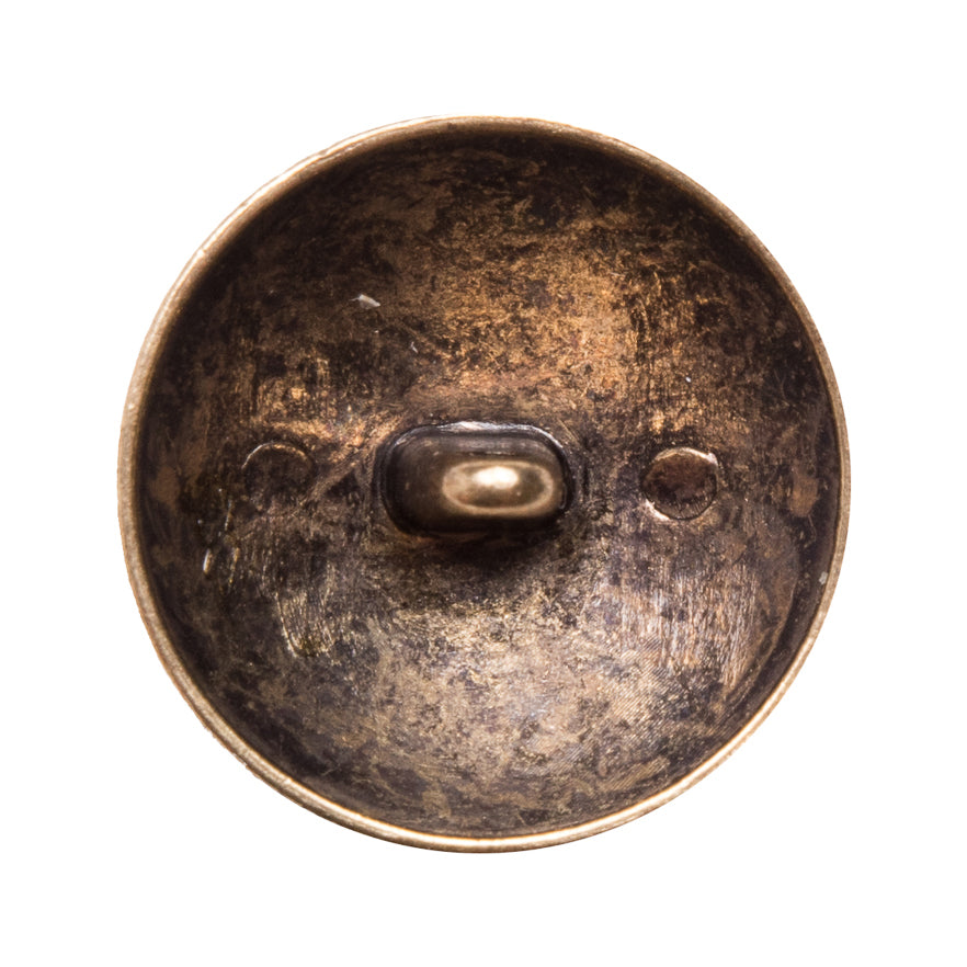 Italian Gold Metal Shank Back Button - 40L/25mm - Detail