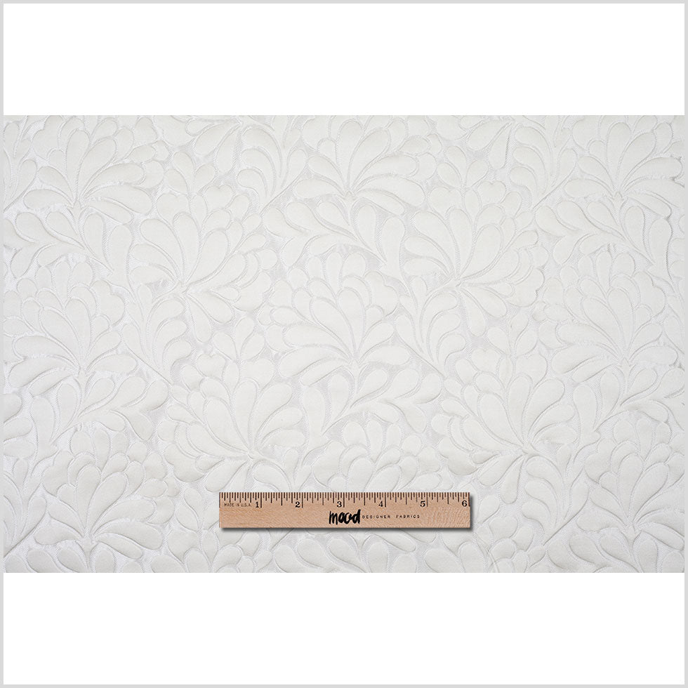 Ivory Floral Home Decor Satin Brocade Full