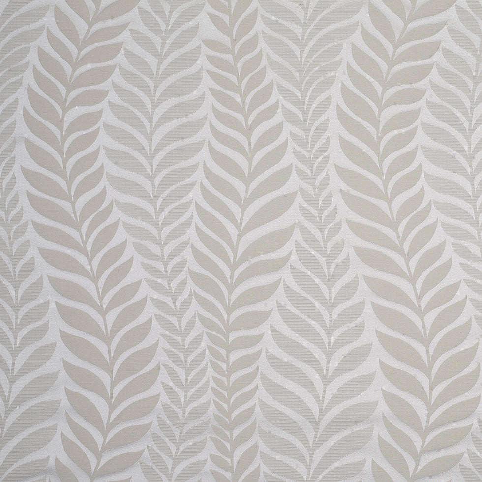 Champagne Tone-on-Tone Leaves Satin Jacquard