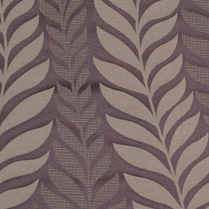 Deep Taupe Tone-on-Tone Leaves Satin Jacquard - Detail