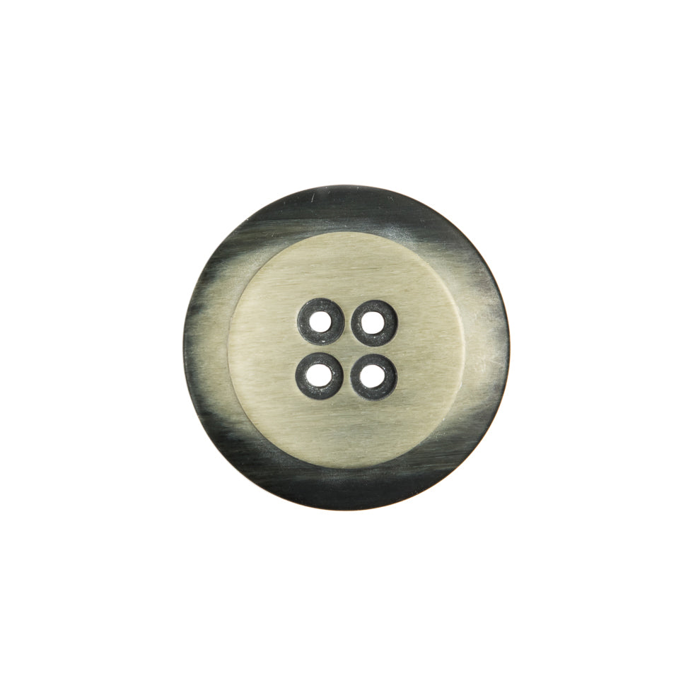 Italian Black/White Plastic Button - 28L/18mm