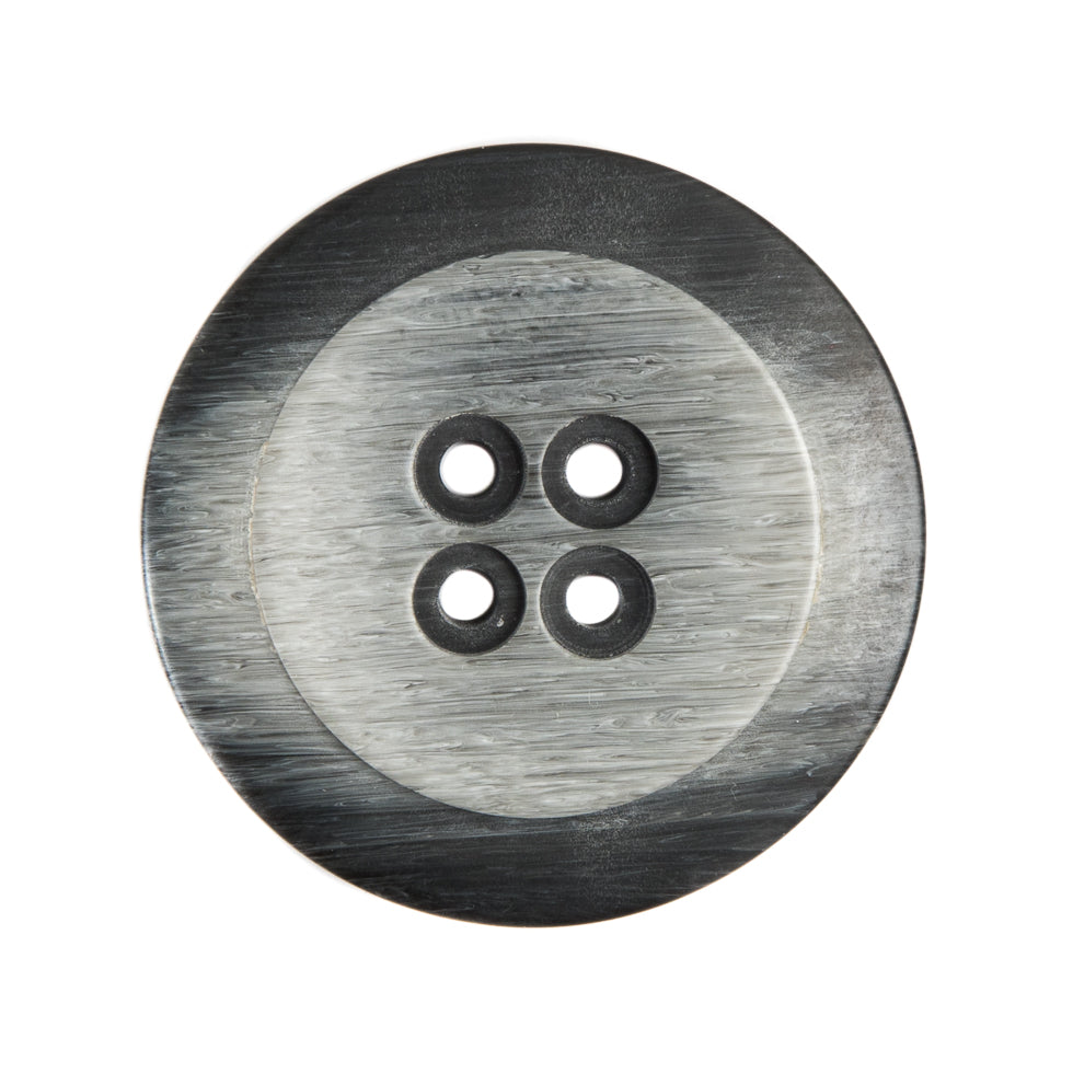 Italian Gray Plastic Button - 44L/28mm
