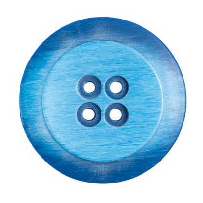 Italian Blue Plastic Button - 54L/34mm