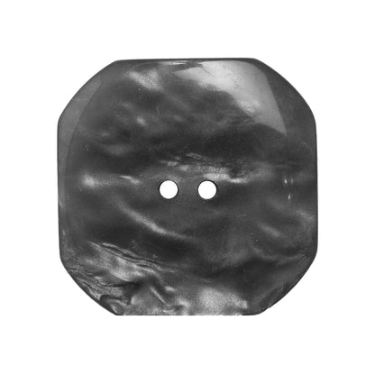 Italian Silver Plastic Button - 44L/28mm - Detail