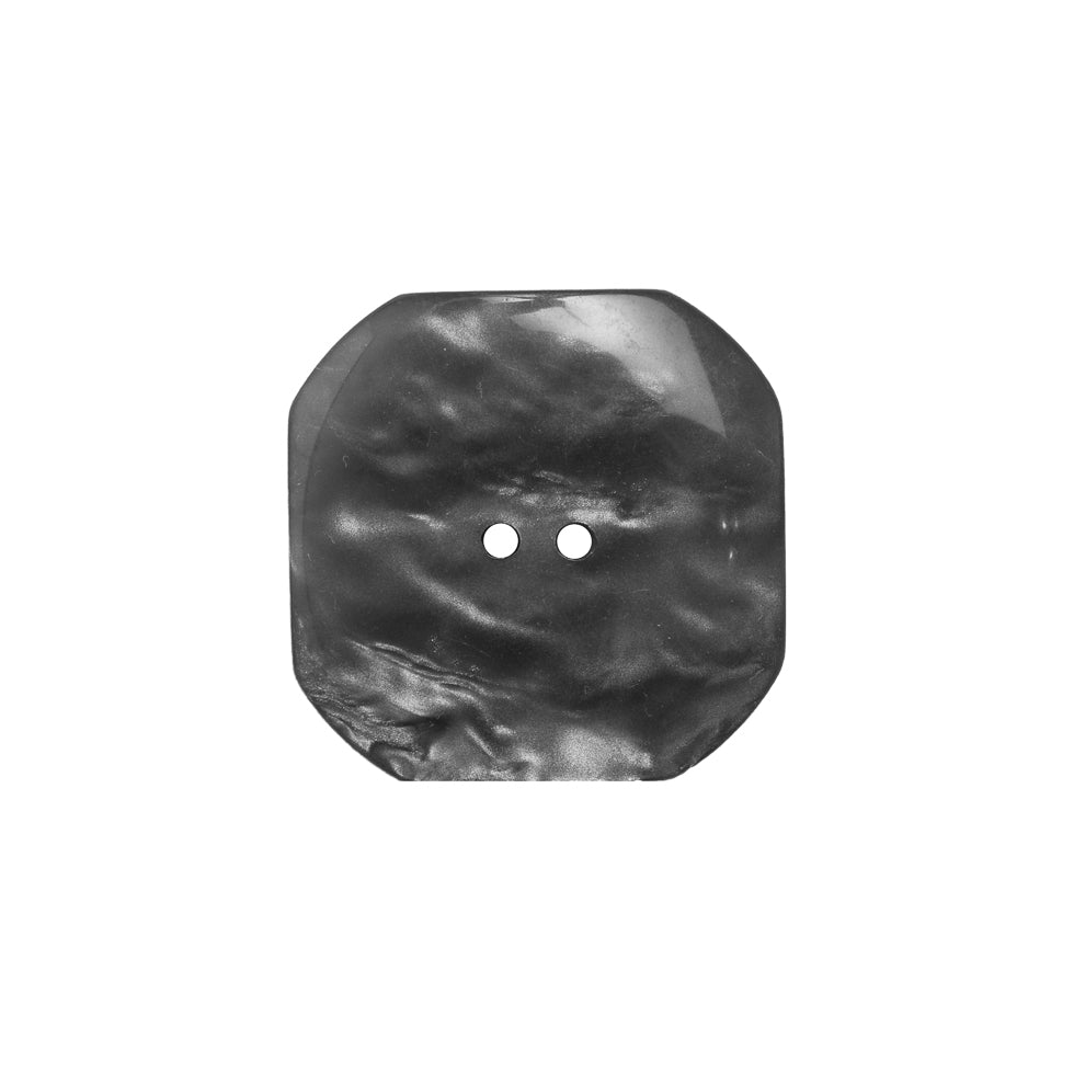 Italian Silver Plastic Button - 28L/18mm Detail