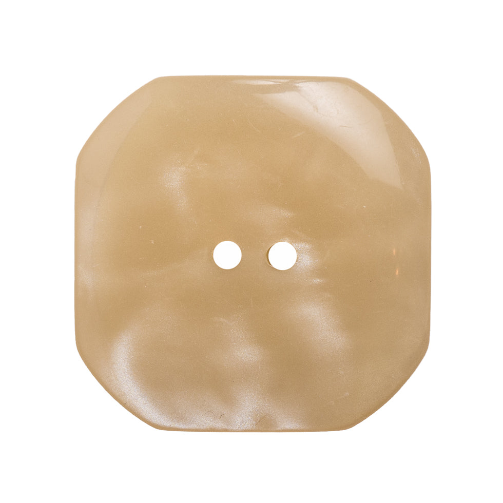 Italian Ivory Plastic Button - 44L/28mm - Detail