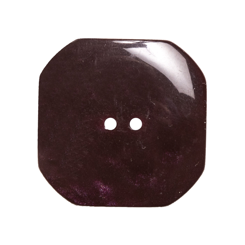 Italian Purple Plastic Button - 44L/28mm - Detail