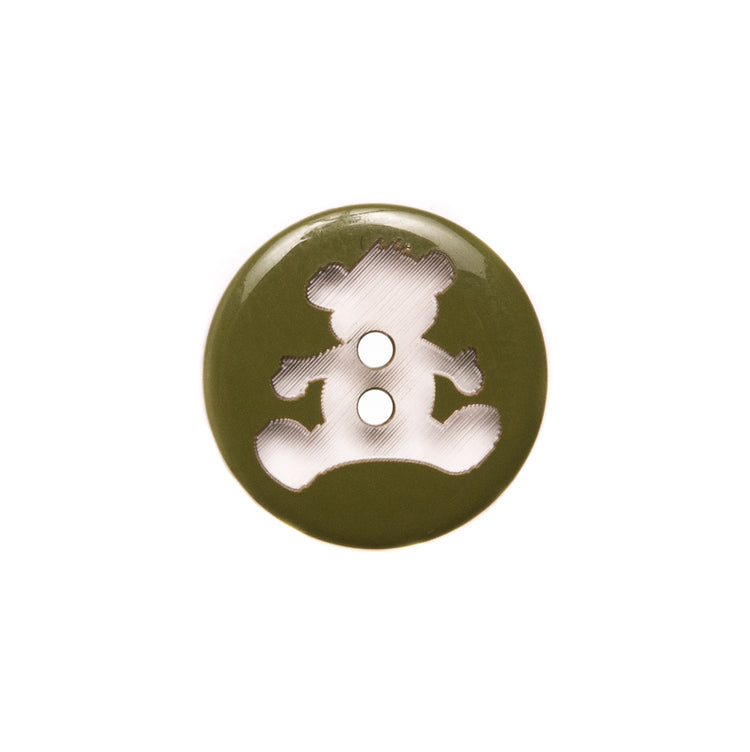 template--26688905969737__main-Italian Green Teddy Bear Plastic Button - 24L/15mm