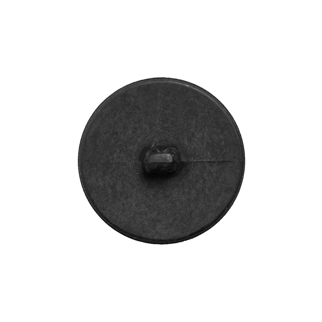 Italian Black Plastic Shank Back Button - 36L/23mm - Detail