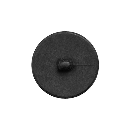 Italian Black Plastic Shank Back Button - 36L/23mm - Detail