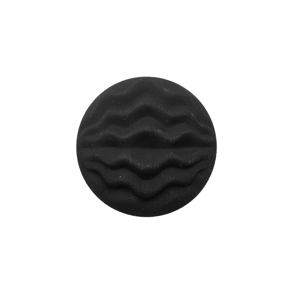 Italian Black Plastic Shank Back Button - 24L/15mm