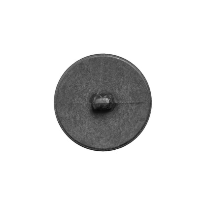 Italian Gray Plastic Shank Back Button - 28L/18mm - Detail