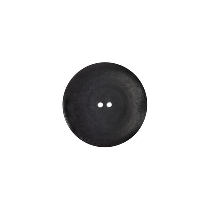 Italian Black/Silver Plastic Button - 28L/18mm - Detail