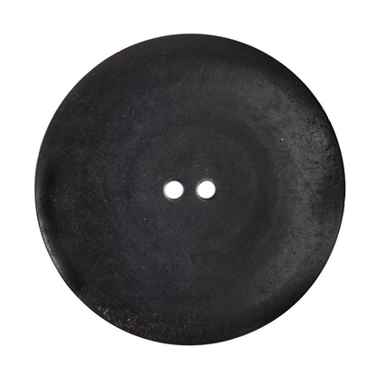 Italian Greaige and Charcoal Plastic Button - 54L/34mm Detail