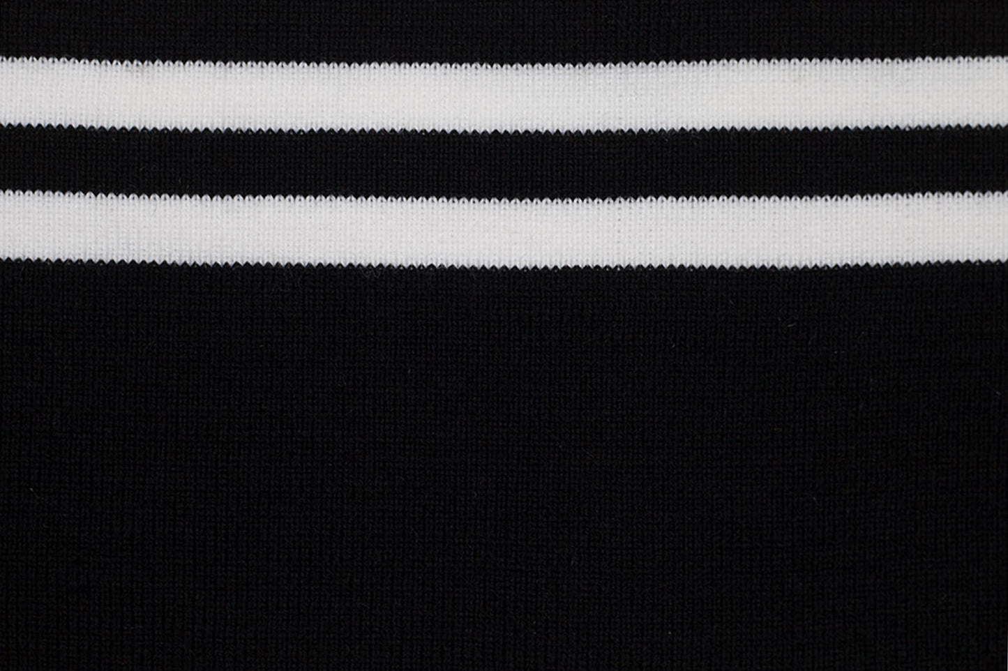 Black Striped Acrylic 7" x 62" Rib Knit Trim