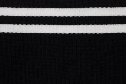 Black Striped Acrylic 7" x 62" Rib Knit Trim
