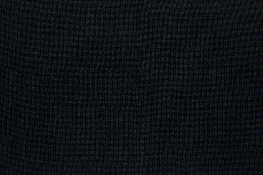 Black Stretch Nylon 6.5 x 42 Rib Knit Trim