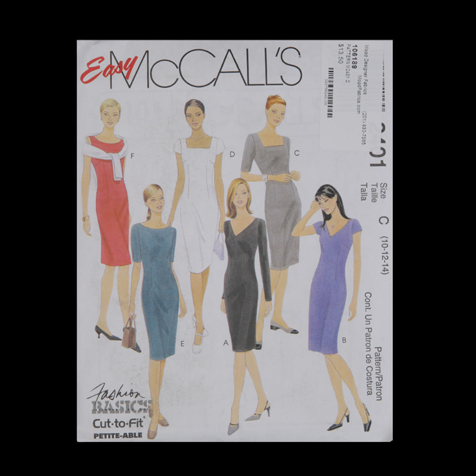 McCall's Sheath Dress Pattern 2401 Size C