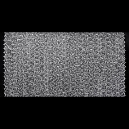 Silver Scallop Edge Beaded and Sequined Lace - Folded