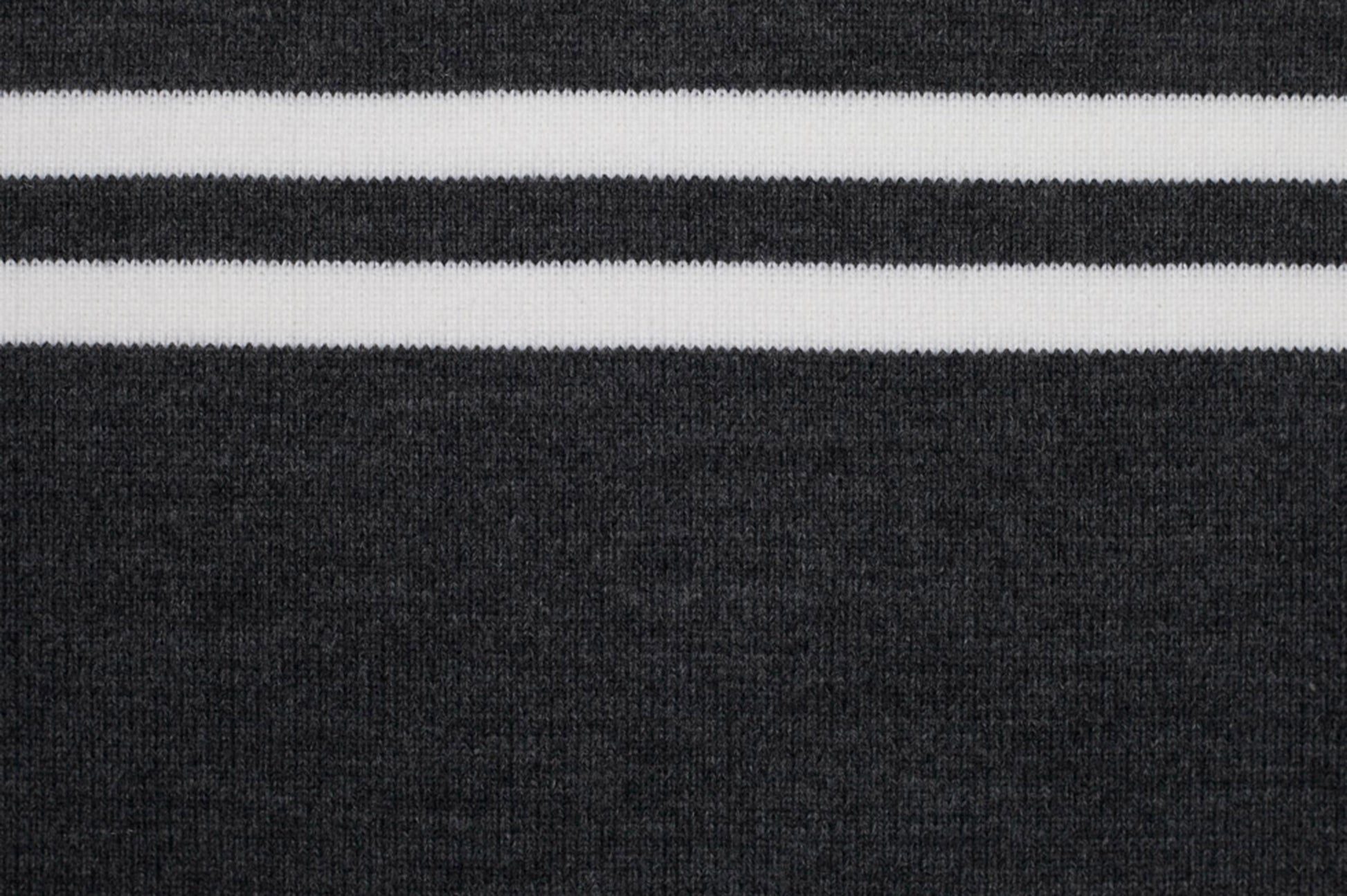 Dark Gray Striped Acrylic 6.5 x 64 Rib Knit Trim