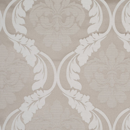 Champagne Floral Damask-Pattern Satin Jacquard