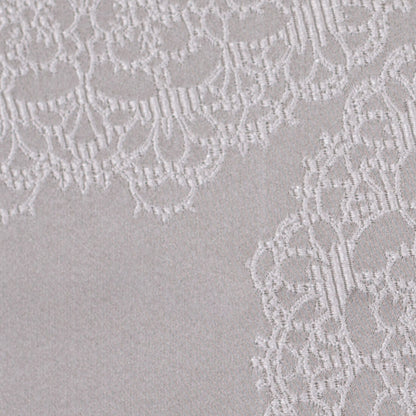 Silver Taupe Doilies Satin Jacquard - Detail