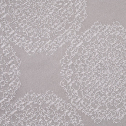 Silver Taupe Doilies Satin Jacquard