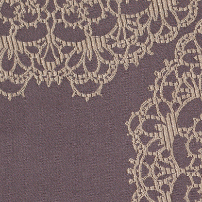 Chocolate and Gold Doilies Satin Jacquard - Detail
