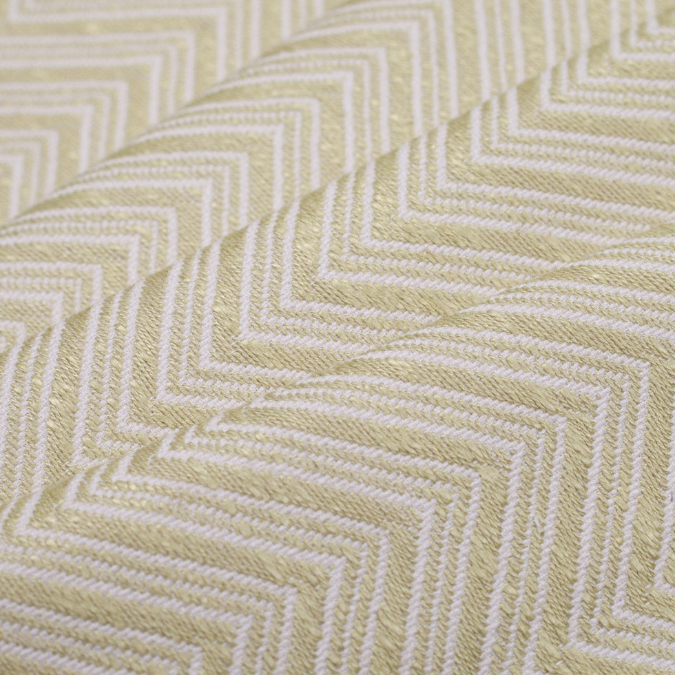 Cucumber Wide Herringbone Embroidered Cotton Folded