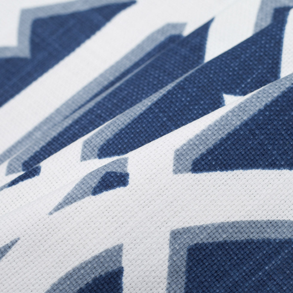 Navy Geometric Heavyweight Cotton Folded