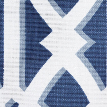 Navy Geometric Heavyweight Cotton Detail