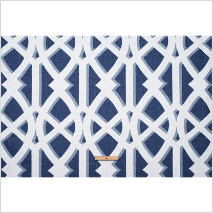 Navy Geometric Heavyweight Cotton Full