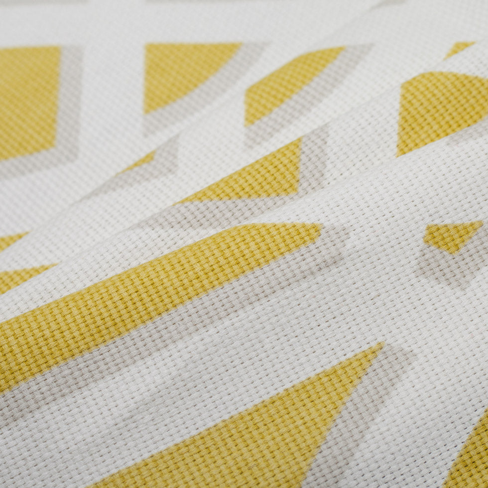 Lime Geometric Heavyweight Cotton - Folded