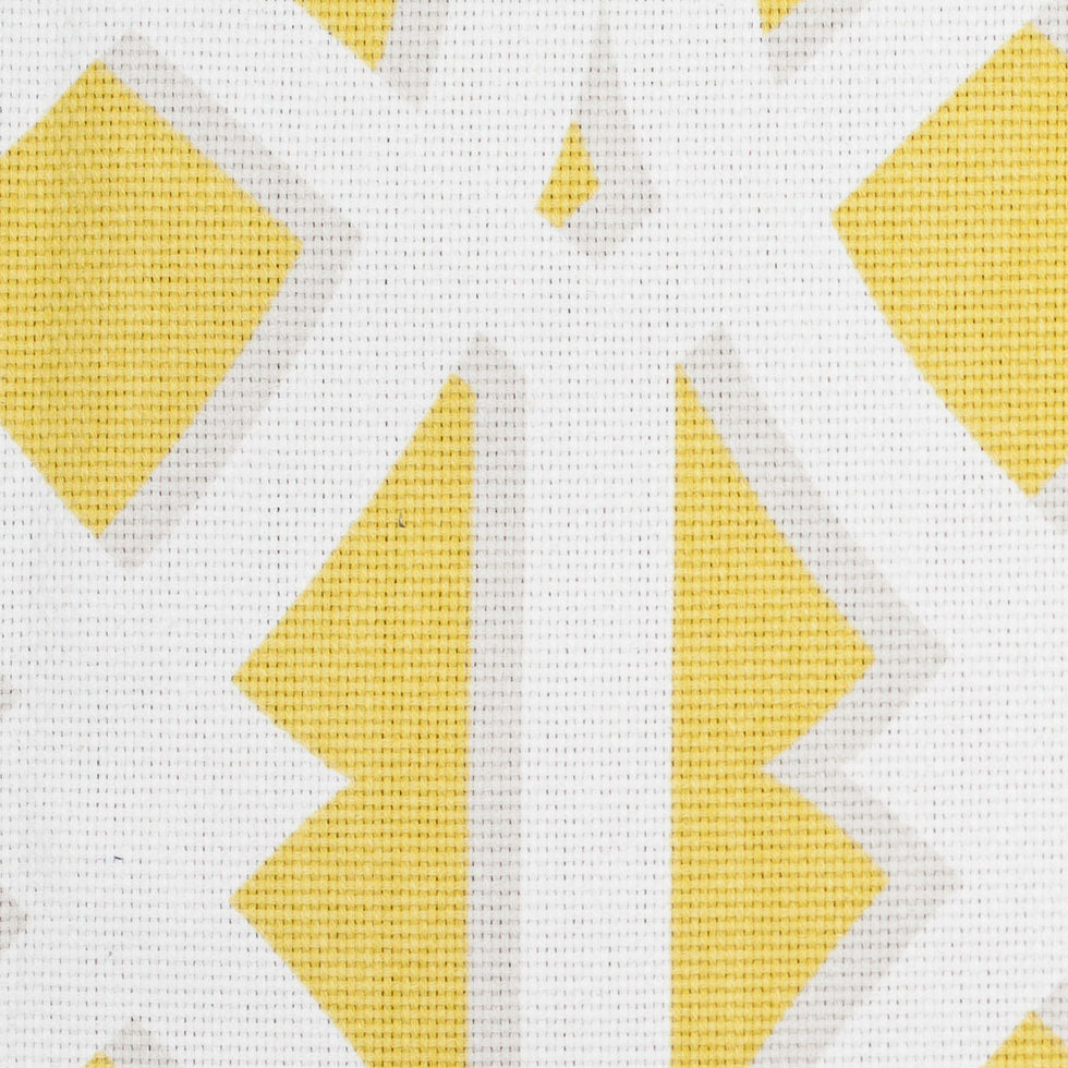 Lime Geometric Heavyweight Cotton - Detail