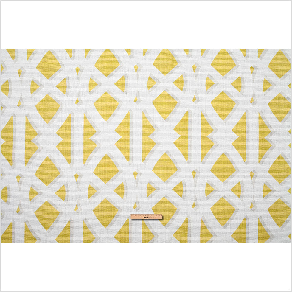 Lime Geometric Heavyweight Cotton - Full
