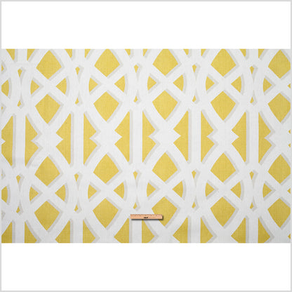 Lime Geometric Heavyweight Cotton - Full