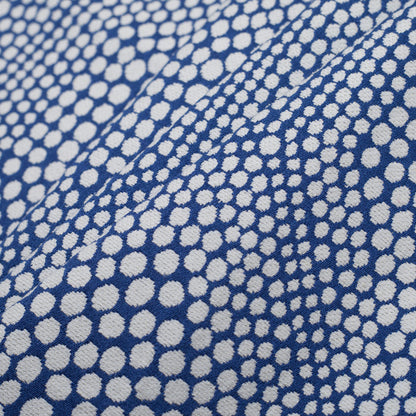 Blue Heavyweight Dotted Cotton Jacquard - Folded