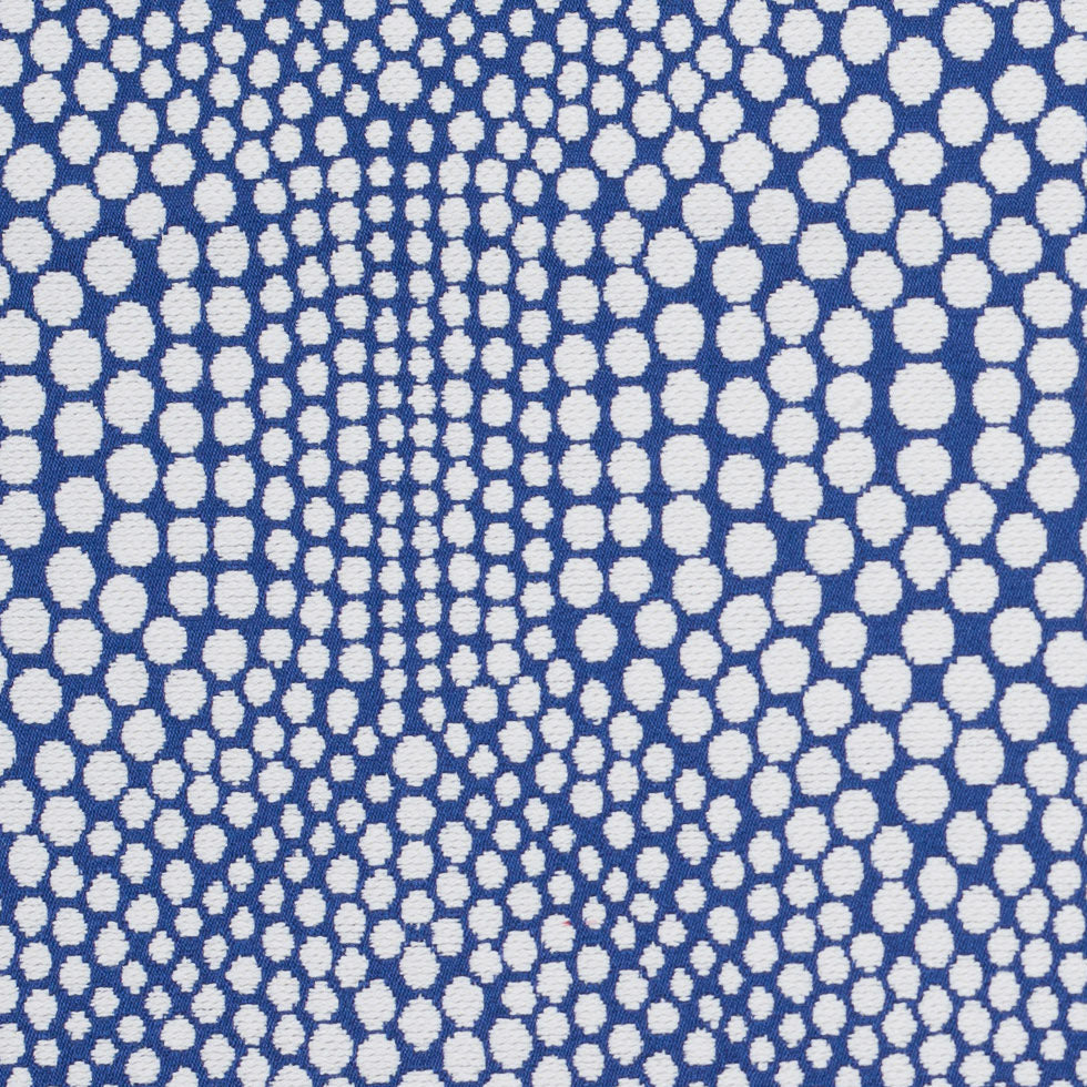 Blue Heavyweight Dotted Cotton Jacquard - Detail