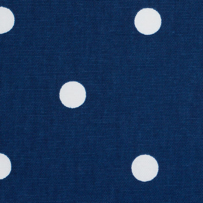 Estate Blue Cotton Canvas Polka Dots - Detail