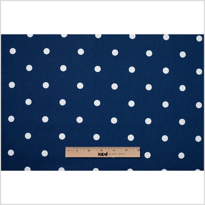 Estate Blue Cotton Canvas Polka Dots - Full