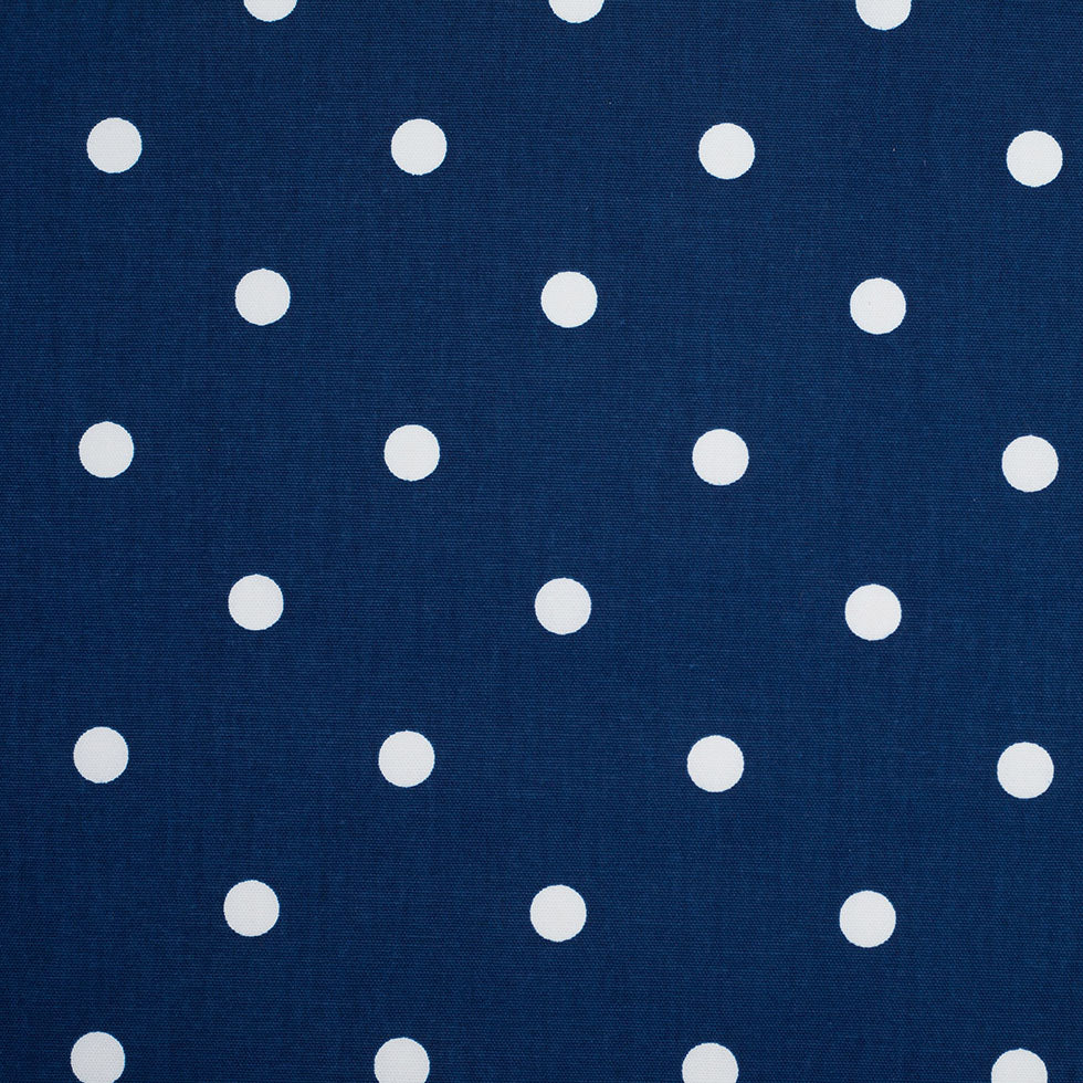 Estate Blue Cotton Canvas Polka Dots