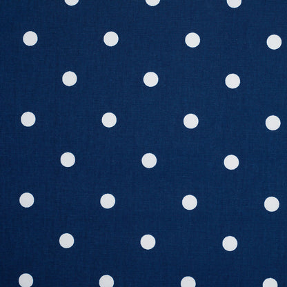 Estate Blue Cotton Canvas Polka Dots