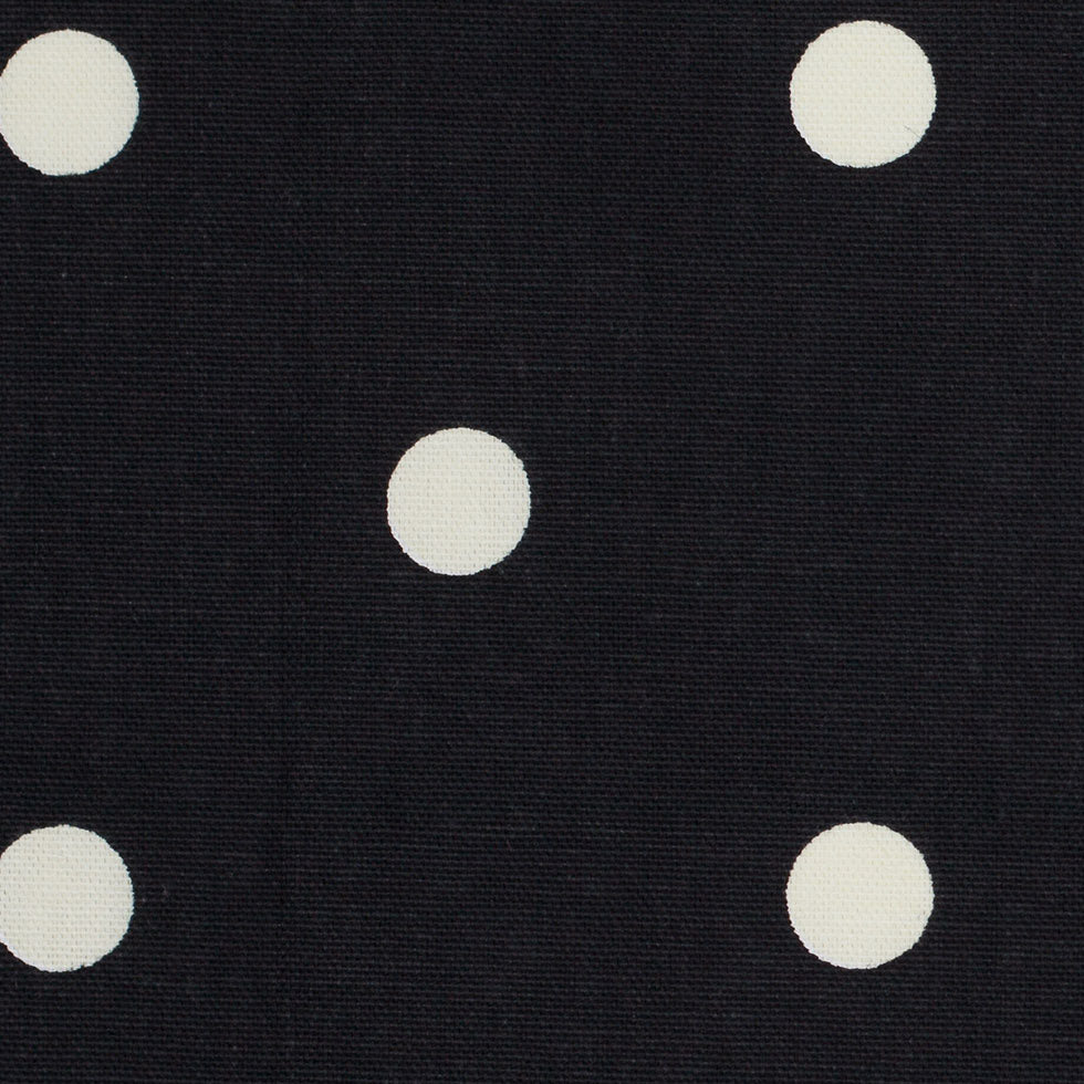 Licorice Cotton Canvas Polka Dots - Detail